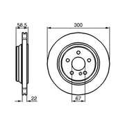 Bosch 2 x Vented Brake Discs fits Mercedes-Benz S-Class 1998-2006
