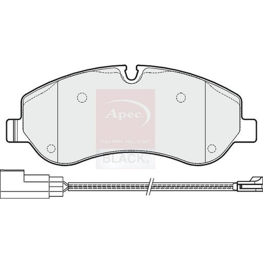 Apec Black Front Brake Pad Set fits Ford Tourneo Custom V362 Bus 2012-2023