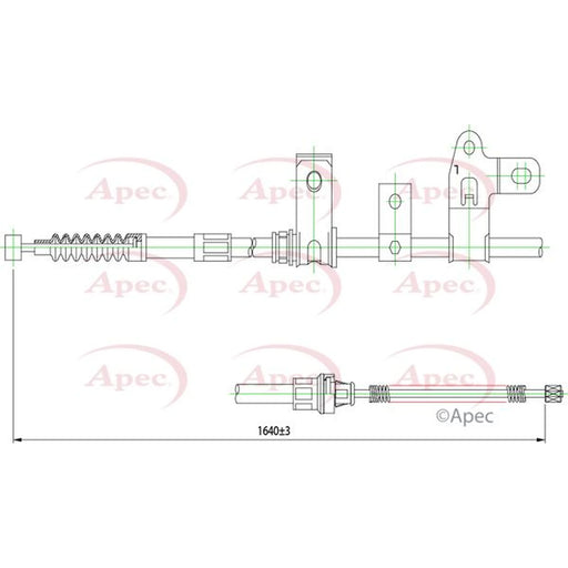 Apec Handbrake Cable Left Rear CAB1426