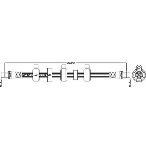 Juratek Brake Hydraulic Hose Line Front Left fits VW Transporter 1990-2003