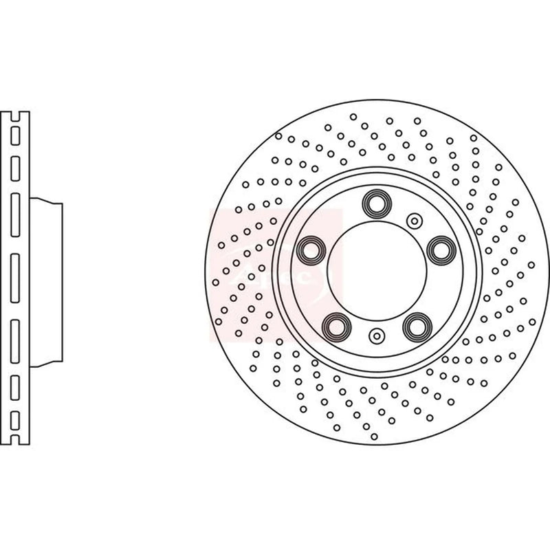 Apec 2 x Vented Rear Brake Discs DSK3909
