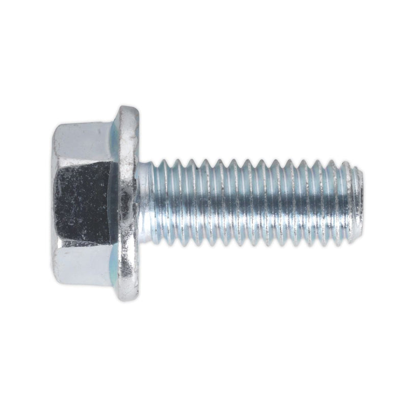 Sealey Setscrew M8 x 20mm Flanged Serrated DIN 6921 Pack of 50 SFS820 Sealey - Dynamic Drive