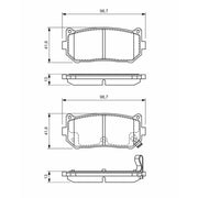 Bosch Front & Rear Pads fits Kia Shuma II 2001-2004 1.6 1.8