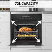 Baridi Integrated Fan-Assisted Electric Oven 60cm 72L Capacity - Black Baridi - Dynamic Drive