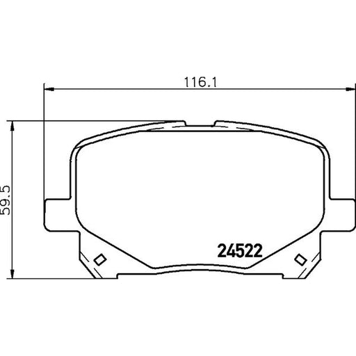 Mintex Front Brake Pad Set fits Toyota Previa / Estima II 2000-2006 2.0 2.4