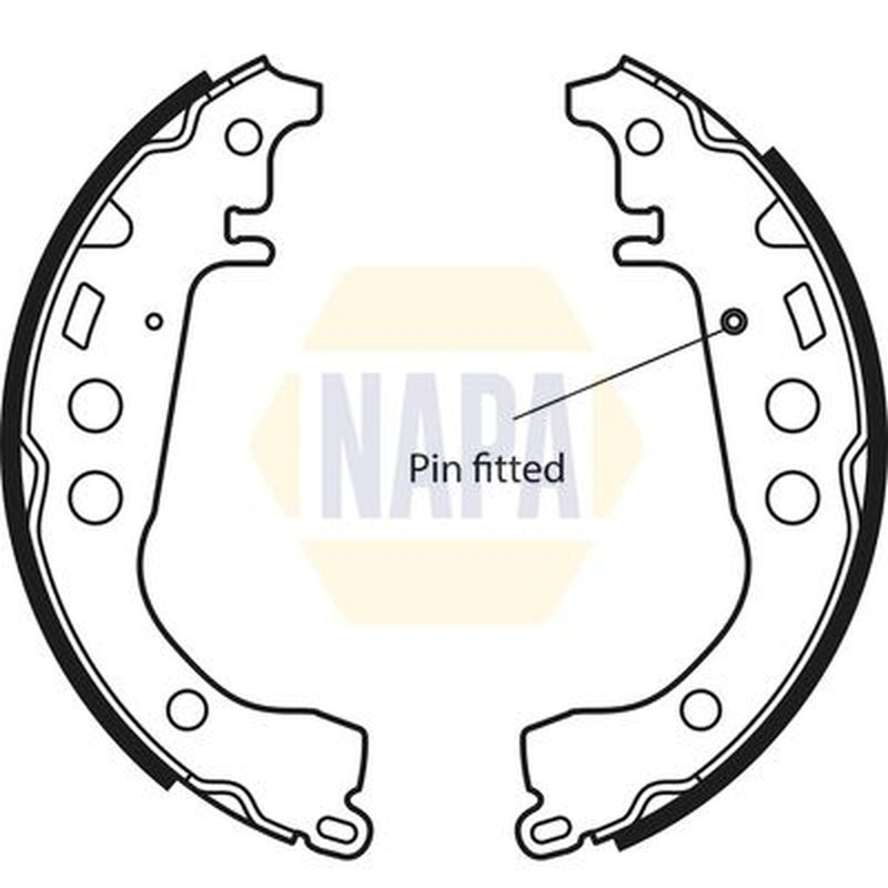 NAPA Brake Shoe Set Axle Kit fits Toyota Vista 1998-2003 1.8