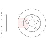 Apec 2 x Vented Brake Discs fits Toyota Hilux Vigo VII Pickup 2005-2015 2.5