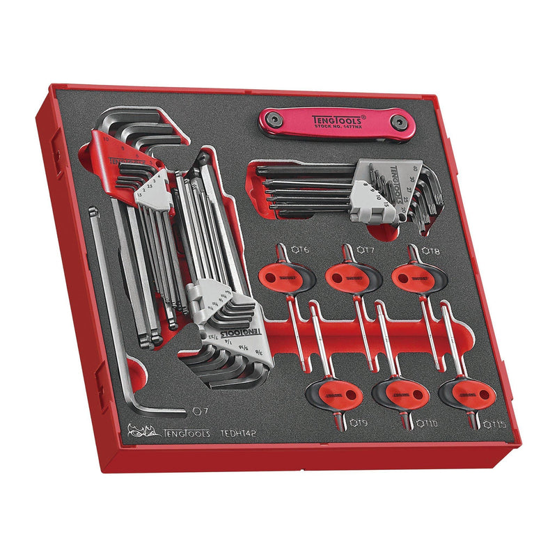 Teng Tools Ball Point Hex & TX Key Set FOAM2 42 Pieces Teng Tools - Dynamic Drive