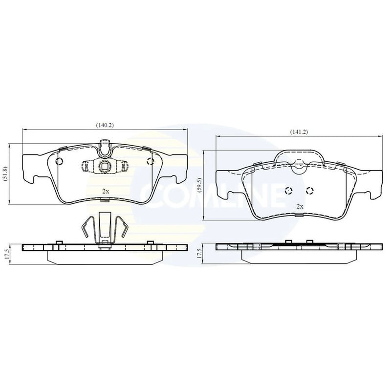 Comline 4 x Rear Brake Pad Set fits Mercedes-Benz G-Class 2004-2018