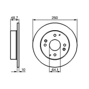 Bosch Front & Rear Brake Discs & Pads fits Honda Accord Aerodeck 1991-1998
