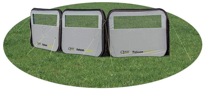 Quest Falcon Pro AirShield 500 Windbreak (3 panels - mid grey) Quest Leisure - Dynamic Drive