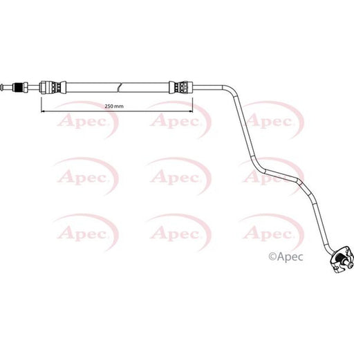 Apec Brake Hydraulic Hose Line Rear Left fits Citroën C3 Aircross I 2017-2018
