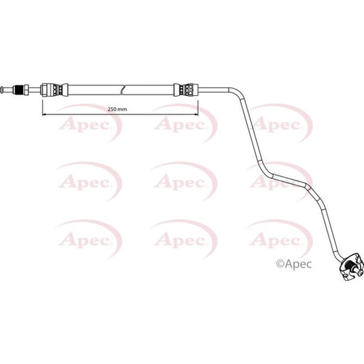 Apec Brake Hydraulic Hose Line Rear Left HOS4244