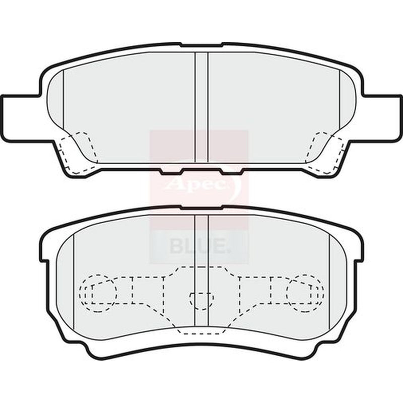 Apec Rear Brake Pad Set fits Chrysler Sebring 2007-2010 2.0 2.4 2.7