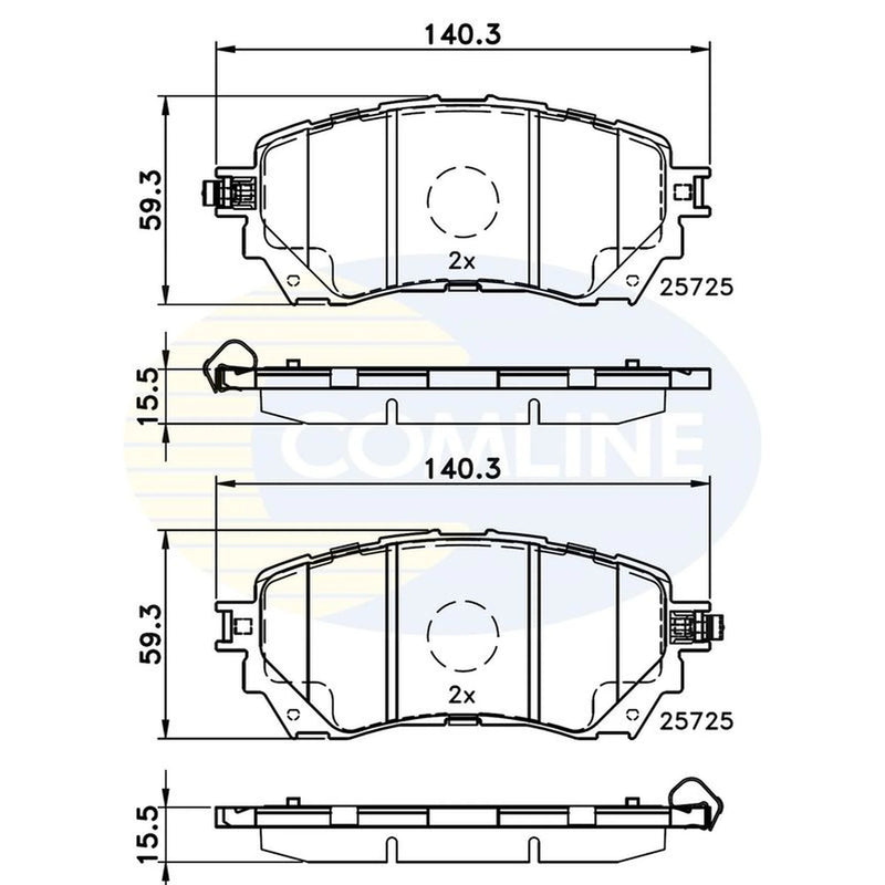 Comline Front & Rear Pads fits Mazda 6 2012-2020 2.0 2.2 2.5