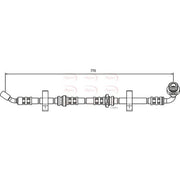Apec Brake Hydraulic Hose Line Front Left fits Suzuki Vitara 1990-1999 1.6