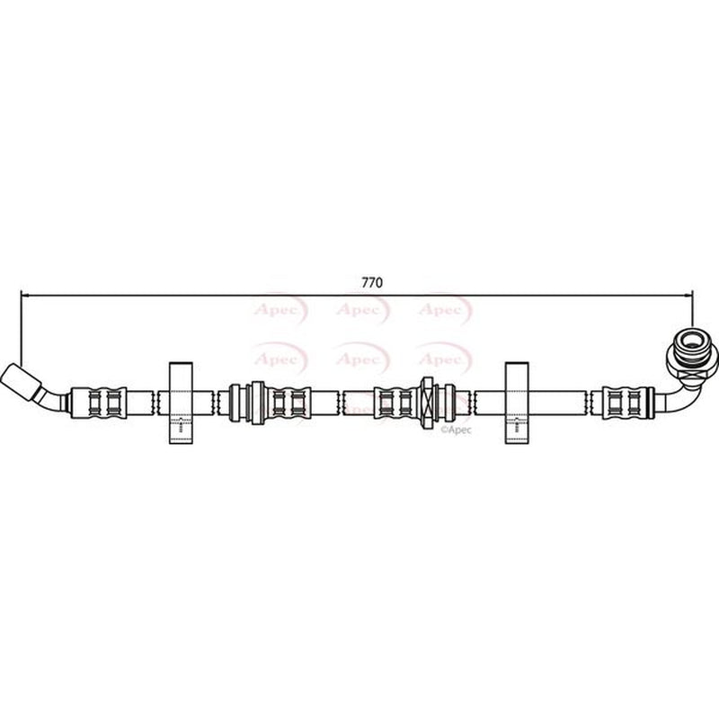 Apec Brake Hydraulic Hose Line Front Left fits Suzuki Vitara 1990-1999 1.6