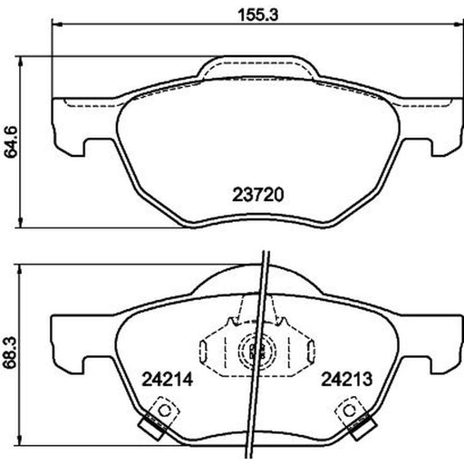 Mintex Front Brake Pad Set fits Honda Accord VII 2003-2008 2.0 2.2 2.4