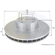 Comline 2 x Vented Front Brake Discs ADC1735V-x2
