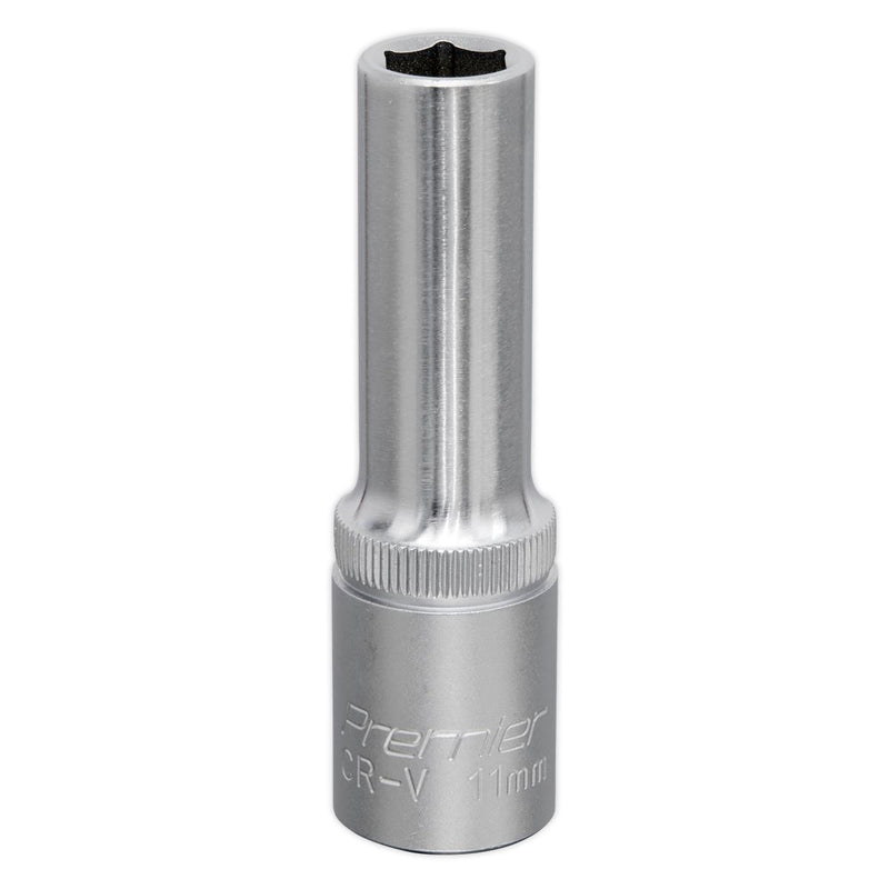 Sealey WallDrive Socket 11mm Deep 1/2"Sq Drive S1211D Sealey - Dynamic Drive