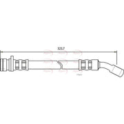 Apec Brake Hydraulic Hose Line Rear fits MG Mgf 1995-2002 1.6 1.8