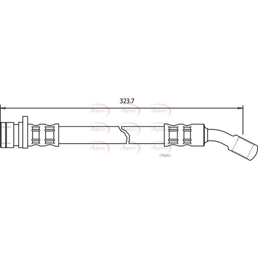 Apec Brake Hydraulic Hose Line Rear HOS3083