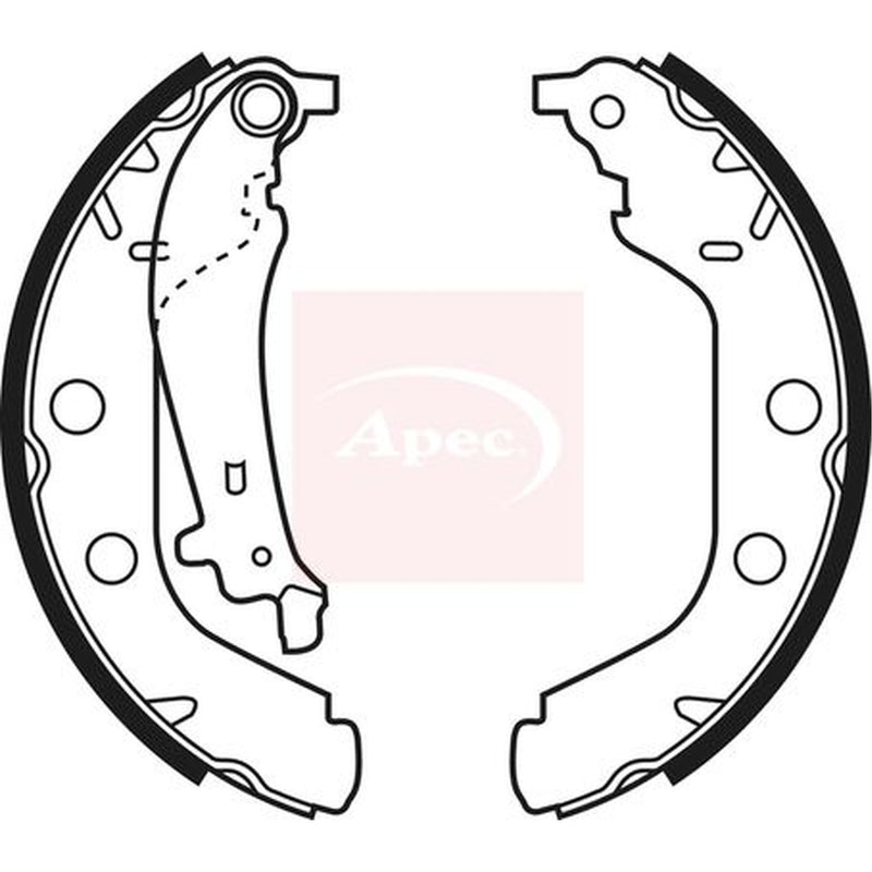Apec Brake Shoe Set Axle Kit fits Peugeot 406 1995-2004 1.6 1.8 1.9 2.0