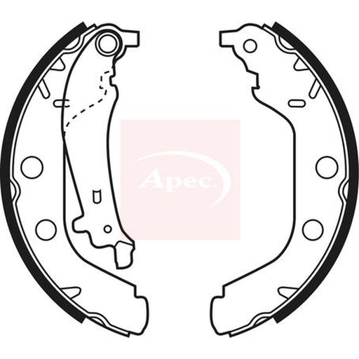 Apec Brake Shoe Set Axle Kit fits Peugeot 406 1995-2004 1.6 1.8 1.9 2.0