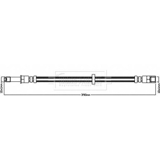 Borg & Beck Brake Hydraulic Hose Line Front Right BBH8343