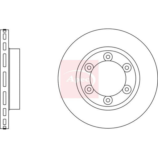 Apec 2 x Vented Brake Discs