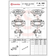Brembo 2 x Brake Caliper Assembly Front fits BMW 1 Sports Hatch 2011-2019