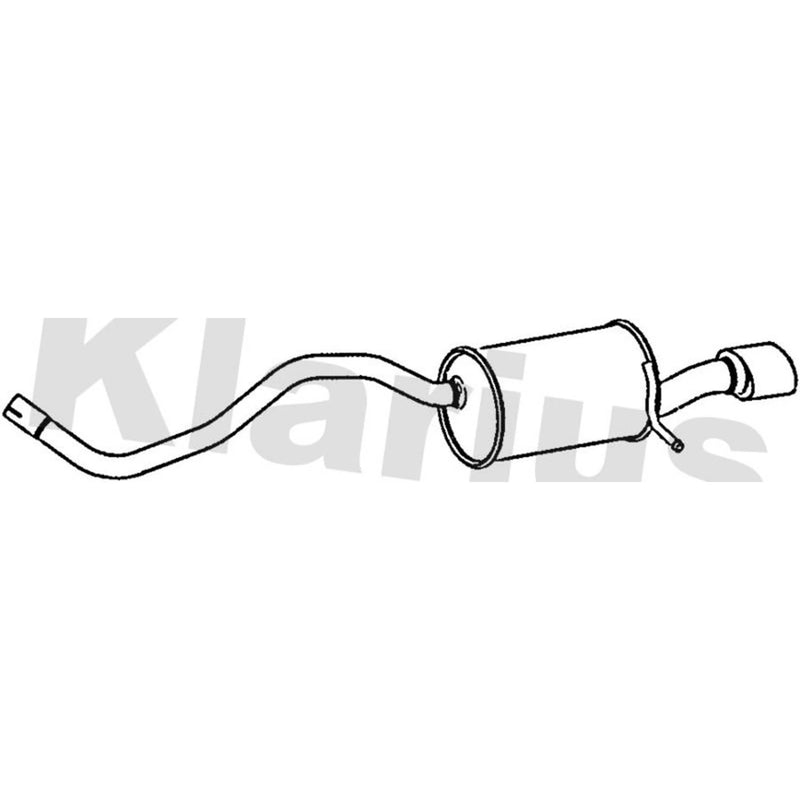 Klarius Box With Tail Pipe Rear fits Renault Clio IV 2012-2021 0.9