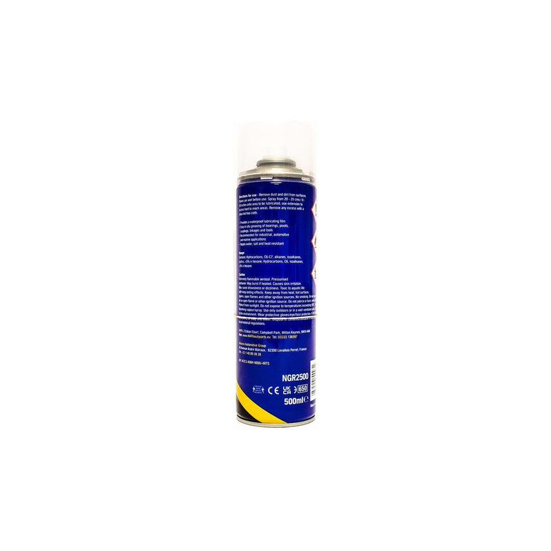 NAPA Clear Spray Grease 500ml Water Resistant Aerosol Lubricant PTFE Chain NAPA - Dynamic Drive