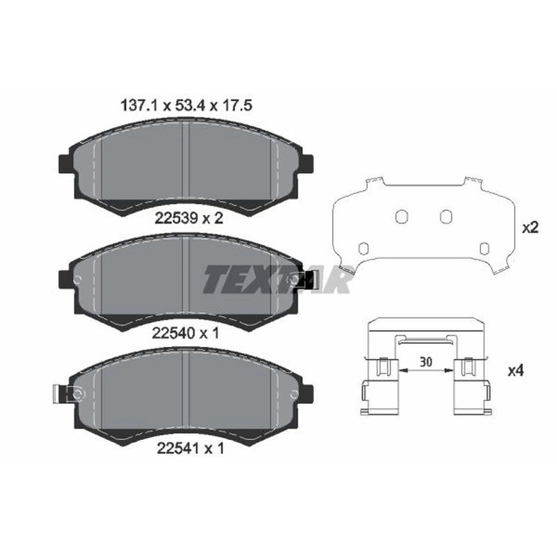 Textar Brake Pad Set 2253901