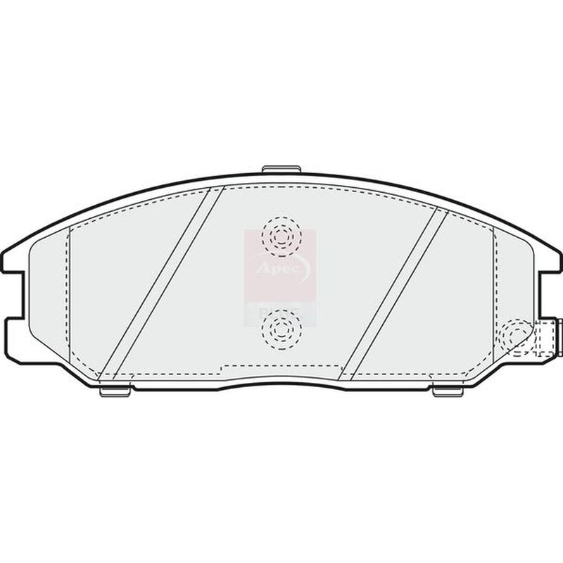 Apec Front Brake Pad Set fits Hyundai H-1 / Starex Bus 1997-2007 2.4 2.5