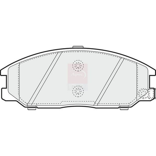 Apec Front Brake Pad Set fits Hyundai H-1 / Starex Bus 1997-2007 2.4 2.5