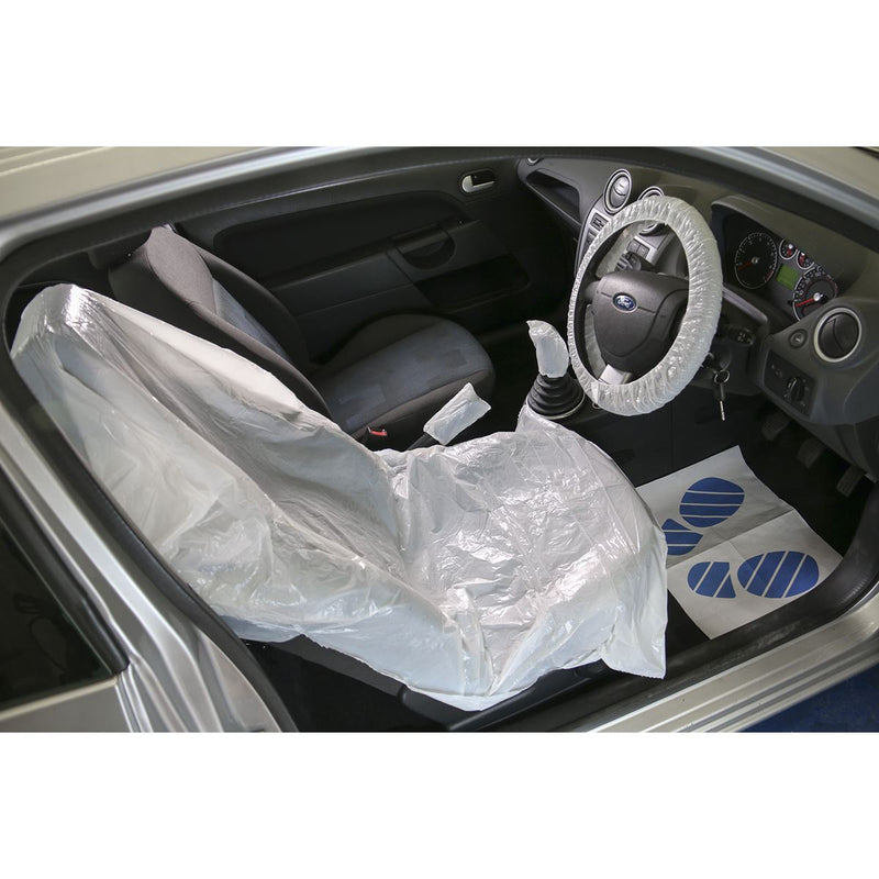 Sealey 5-in-1 Disposable Car Interior Protection Kit Display Box of 50 Sealey - Dynamic Drive