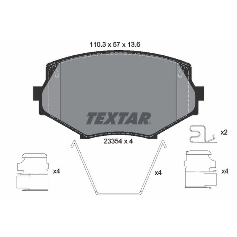 Textar Front Brake Pad Set 2335404