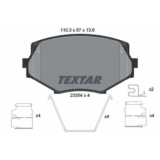 Textar Front Brake Pad Set 2335404