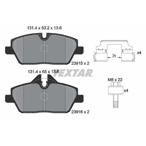 Textar Front Brake Pad Set 2391508