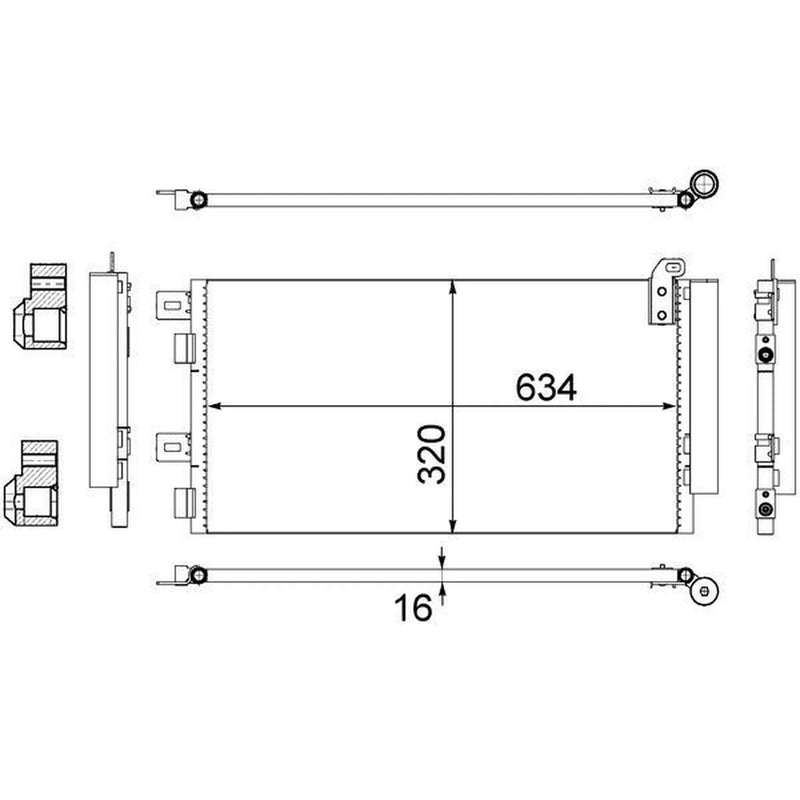 Mahle Air Conditioning Condenser fits Mini Mini 2001-2008