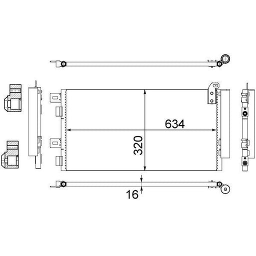 Mahle Air Conditioning Condenser fits Mini Mini 2001-2008