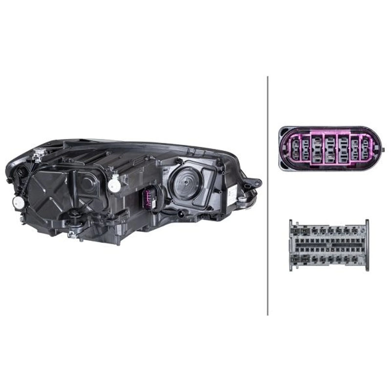 Hella Headlight Headlamp LED Left fits VW Golf VII 2014-2021 1.4