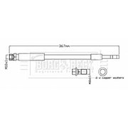 Borg & Beck Brake Hydraulic Hose Line Rear Right BBH8805