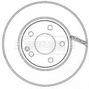 Borg & Beck 2 x Vented Front Brake Discs BBD4485-x2