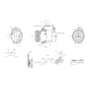 Hella Air Conditioning Compressor fits Opel Combo Box Body/Mpv 2005-2006 1.6