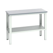 Bott Cubio Adjustable Bench with Shelf, ESD Laminate Top 1500 x 750mm