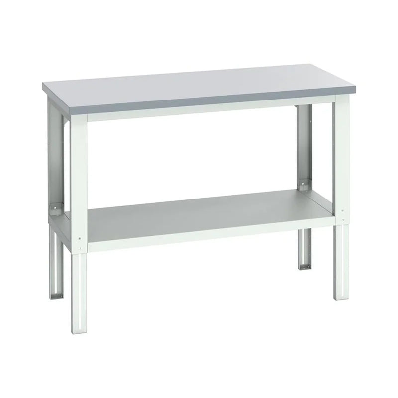 Bott Cubio Adjustable Bench with Shelf, ESD Laminate Top 1500 x 750mm
