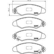 DON Front Brake Pad Set fits Subaru Justy 1995-2003 1.3