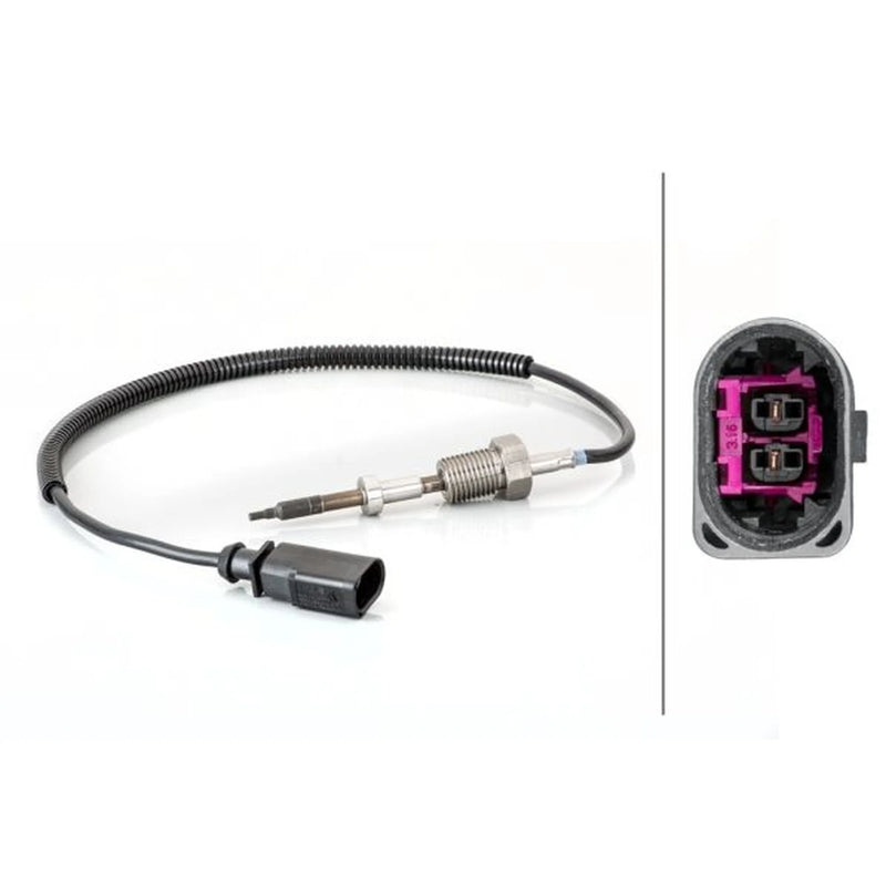 Hella Exhaust Gas Temperature Sensor before exhaust turbocharge fits VW Multivan